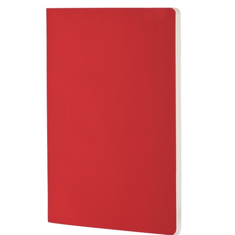 Blocco per appunti in carta e con copertina morbida in pu rosso personalizzato S26519R