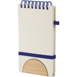 Blocco per appunti in cartone del latte ricilato e bambù blu royal personalizzato S26523BL
