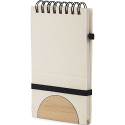 Blocco per appunti in cartone del latte ricilato e bambù nero personalizzato S26523N Blocco per appunti in cartone del latte ricilato e bambù nero personalizzato S26523N