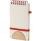 Blocco per appunti in cartone del latte ricilato e bambù rosso personalizzato S26523R