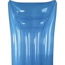 Materassino gonfiabile in pvc trasparente/blu royal personalizzato S26600TR/BL