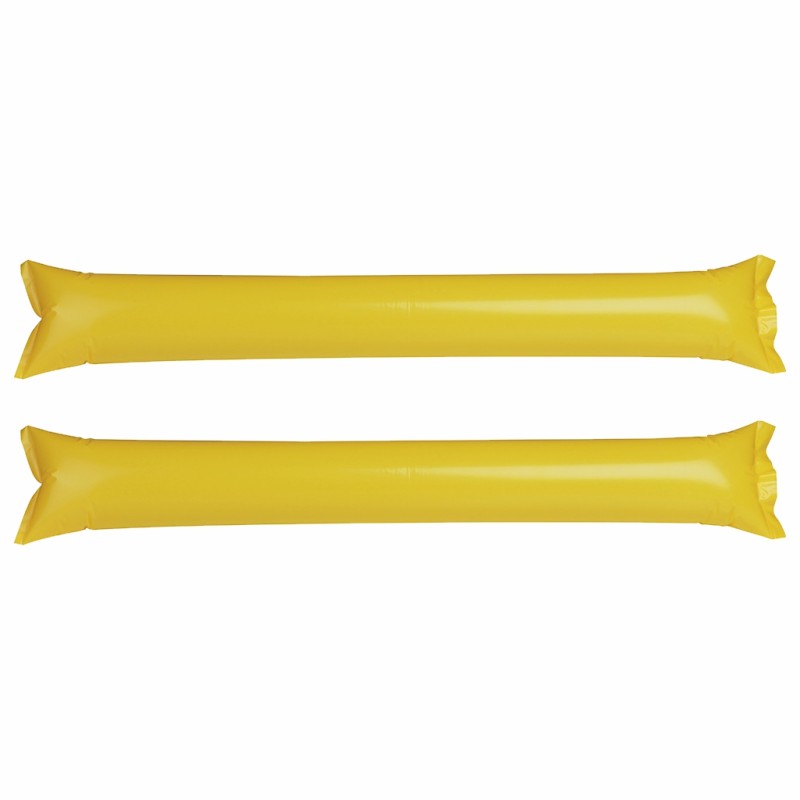 Bang bang (coppia) gonfiabili in pe giallo personalizzato S26630G