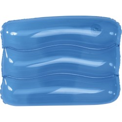 Cuscino gonfiabile in pvc trasparente/blu royal personalizzato S26640TR/BL