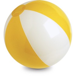 Pallone da spiaggia gonfiabile in pvc bianco/giallo personalizzato S26660B/G Pallone da spiaggia gonfiabile in pvc bianco/giallo personalizzato S26660B/G