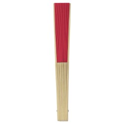 Ventaglio in carta e bambù rosso personalizzato S26042R