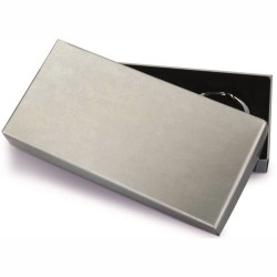 Portachiavi in metallo e pu beige personalizzato E14212BE