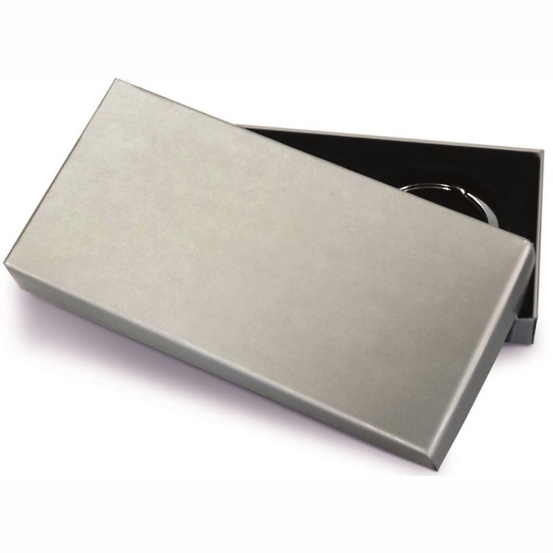 Portachiavi in metallo e pvc blu royal personalizzato E14130BL
