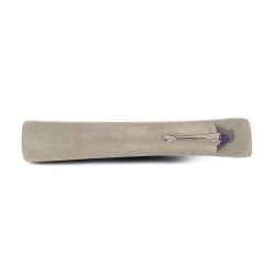 Bustina portapenna in floccato grigia personalizzata T27025GR