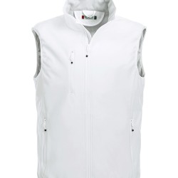 Gilet Basic Softshell Men Vest Bianco 