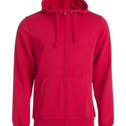 Maglione Basic Hoody Full Zip Rosso 