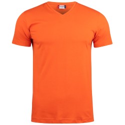 T-Shirt Basic-T V-Neck Arancio 