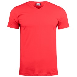 T-Shirt Basic-T V-Neck Rosso 