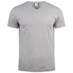 T-Shirt Basic-T V-Neck Grigio Melange 
