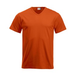 T-Shirt Clique Fashion-T Scollo A V Arancio 