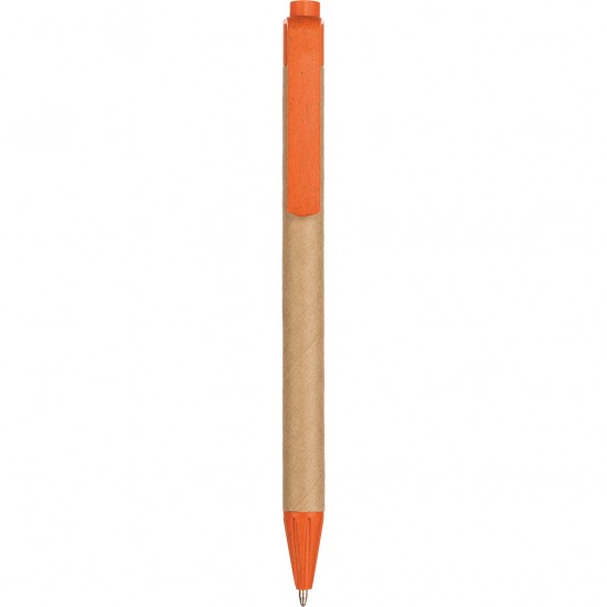 Penna A Sfera In Cartone Riciclato E Paglia Di Grano+Abs Personalizzato B11104A