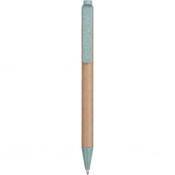Penna A Sfera In Cartone Riciclato E Paglia Di Grano+Abs Personalizzato B11104SK