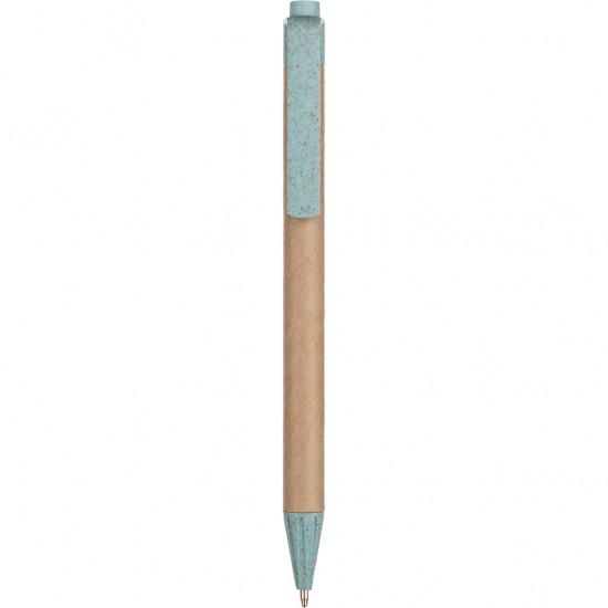 Penna A Sfera In Cartone Riciclato E Paglia Di Grano+Abs Personalizzato B11104SK