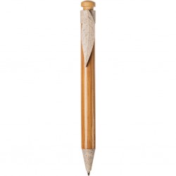 Penna A Sfera In Bambù E Paglia Di Grano+Abs Personalizzato B11129B
