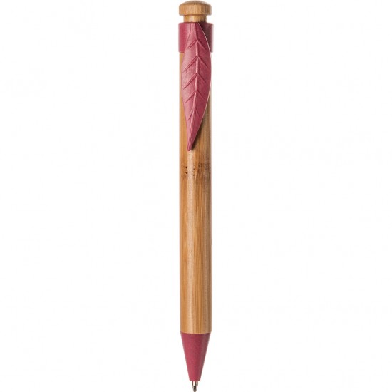 Penna A Sfera In Bambù E Paglia Di Grano+Abs Personalizzato B11129R
