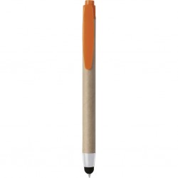 Penna A Sfera Con Touch Screen In Plastica E Cartone Riciclato Personalizzato B11143A