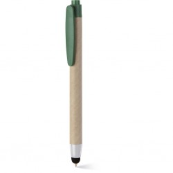 Penna A Sfera Con Touch Screen In Plastica E Cartone Riciclato Personalizzato B11143