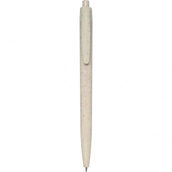 Penna A Sfera In Paglia Di Grano+Abs Personalizzato B11232B Bianco