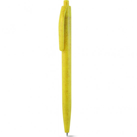 Penna A Sfera In Paglia Di Grano+Abs Personalizzato B11232G Giallo