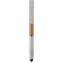 Penna A Sfera Con Touch Screen In Bambù, Paglia Di Grano+Abs Personalizzato B11267B
