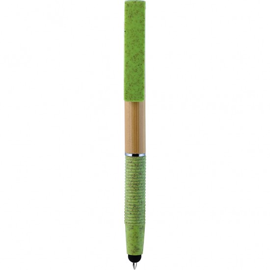 Penna A Sfera Con Touch Screen In Bambù, Paglia Di Grano+Abs Personalizzato B11267VA