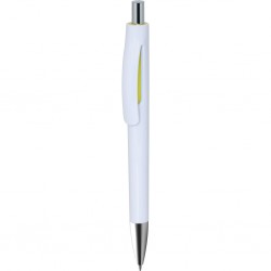 Penna A Sfera In Plastica Con Chiusura A Scatto Personalizzato B11270G Giallo