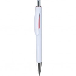 Penna A Sfera In Plastica Con Chiusura A Scatto Personalizzato B11270R Rosso