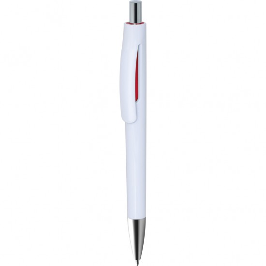 Penna A Sfera In Plastica Con Chiusura A Scatto Personalizzato B11270R Rosso