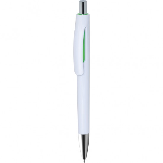 Penna A Sfera In Plastica Con Chiusura A Scatto Personalizzato B11270VA Verde Acido