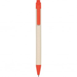 Penna A Sfera In Cartone Riciclato Del Latte E Pla Personalizzato B11271A Arancione