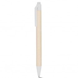 Penna A Sfera In Cartone Riciclato Del Latte E Pla Personalizzato B11271B Bianco