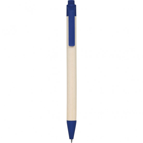 Penna A Sfera In Cartone Riciclato Del Latte E Pla Personalizzato B11271BL Blu