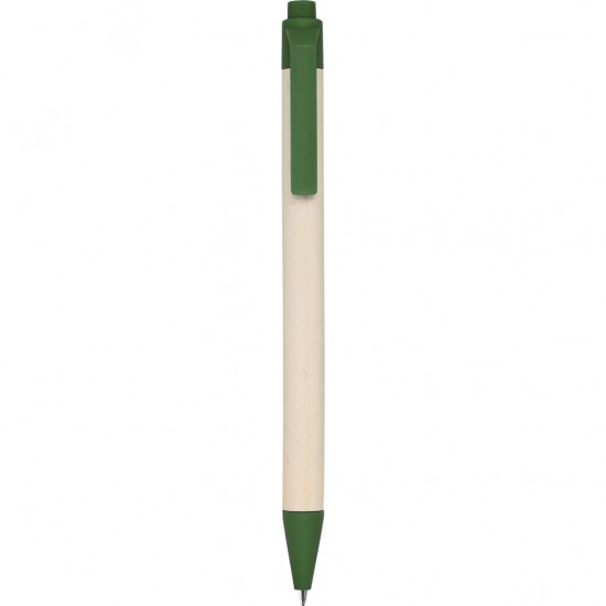 Penna A Sfera In Cartone Riciclato Del Latte E Pla Personalizzato B11271V Verde