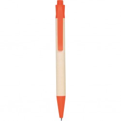 Penna A Sfera In Cartone Riciclato Del Latte E Pla Personalizzato B11272A Arancione