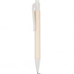 Penna A Sfera In Cartone Riciclato Del Latte E Pla Personalizzato B11272B Bianco