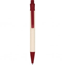 Penna A Sfera In Cartone Riciclato Del Latte E Pla Personalizzato B11272R Rosso