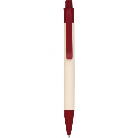 Penna A Sfera In Cartone Riciclato Del Latte E Pla Personalizzato B11272R Rosso