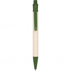 Penna A Sfera In Cartone Riciclato Del Latte E Pla Personalizzato B11272V Verde