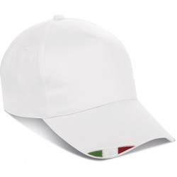 Cappellino Pannelli Con Bandiera Italiana In 100% Cotone Personalizzato K18140