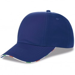 Cappellino Pannelli Ruotati Con Bandiera Italiana Personalizzato K18142