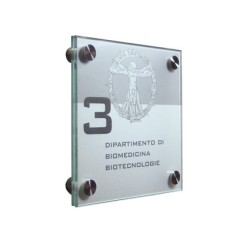 Set per segnaletica Infoglass & Steel A3