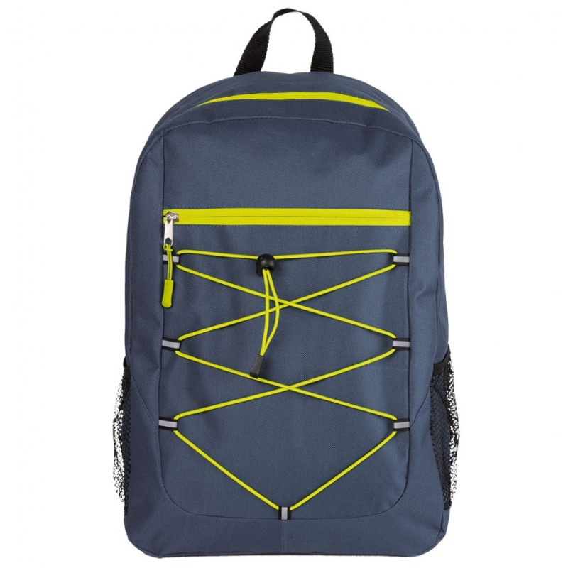 Zaino trekking in poliestere blu navy personalizzato Q24096NY